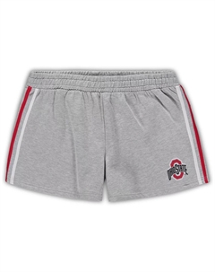 Женские серые шорты Ohio State Buckeyes с 2 полосками, размера плюс Unbranded