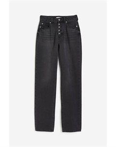 Джинсы Straight High, темно-серый H&m