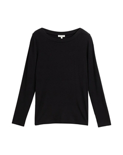 Лонгслив Shirt, черный Tom tailor