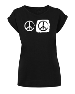 Футболка Shirt Peace - Double Peace Black Extended Shoulder, черный Merchcode