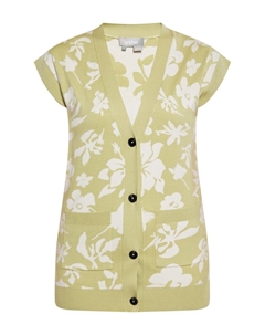 Вязаный кардиган Knitted Vest, светло-зеленый Usha