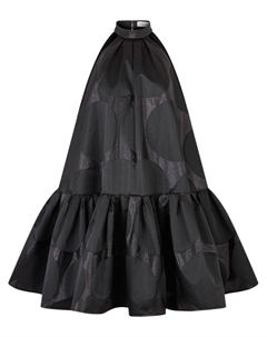 Платье мини с баской, черный Nina ricci