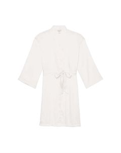 Халат Icon Satin Midi, белый Victoria's secret