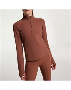 Женский пуловер Essential в рубчик с молнией 1/4 Calia