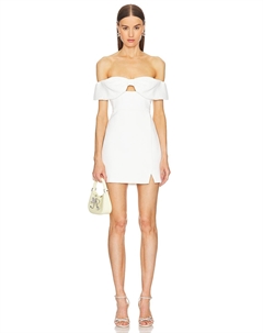 Мини-Платье с бантом, белый Self-portrait