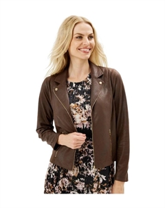 Стильная модель пиджака-пиджака, коричневый In front