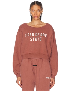 Укороченный свитшот, цвет Crimson Fear of god essentials