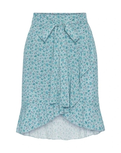 Юбка с цветочным запахом и рюшами, синий American dreams
