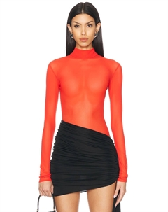 Сетчатое боди, красный David koma