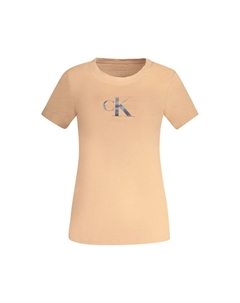 Розовая хлопковая женская футболка Calvin klein