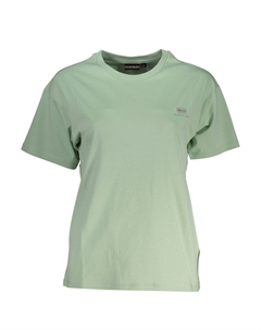 Зеленая хлопковая женская футболка Napapijri