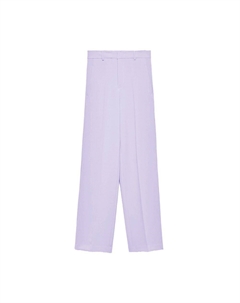 Элегантные прямые брюки из крепа фиолетового цвета Hinnominate