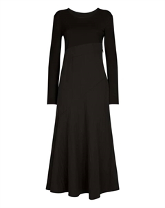 Платье из трикотажа + нейлоновая складочка "Трумэн", черный Add