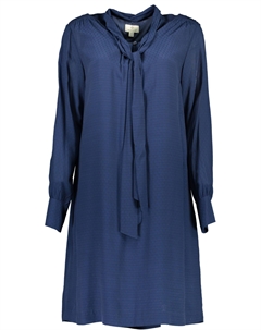 Синее вискозное женское платье Gant