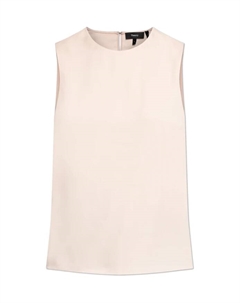 Шелковый топ без рукавов, розовый Theory