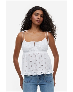 Топ с завязками, белый H&m