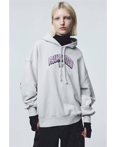 Толстовка оверсайз с принтом, серый H&m