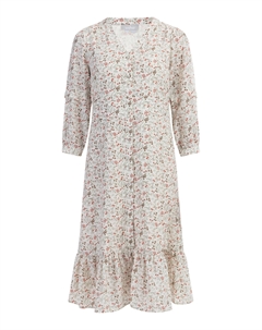 Платье Midi Mit Blumenprint, цвет Wollweiss Mehrfarbig Usha