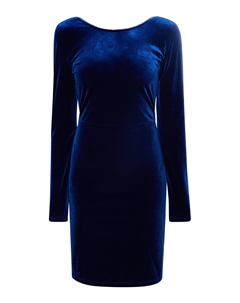 Платье Samt Mit Strass, синий Faina