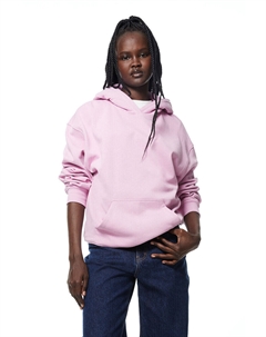 Толстовка женская оверсайз с начесом, розовый H&m