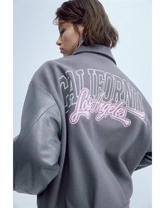 Бейсбольная куртка с мотивом, серый H&m