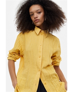 Рубашка из жатого шифона, желтый H&m