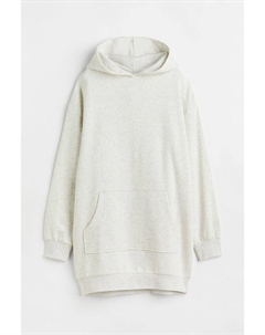 Платье-толстовка с капюшоном, белый H&m