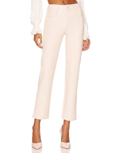 Брюки Stella Faux Leather Straight, экрю Paige