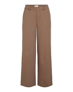 Широкие брюки со складками спереди Lisa, коричневый Object