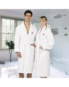 Linum Текстиль для дома Турецкий хлопок Персонализированный атласной отделкой Вафельный махровый белый халат Linum home textiles