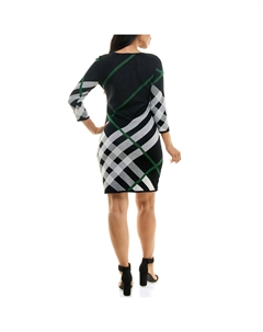 Женское клетчатое платье-свитер оверсайз , красный Nina leonard