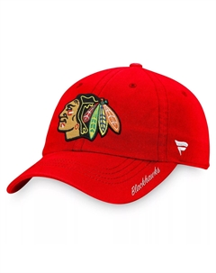 Женская красная регулируемая шляпа с логотипом Chicago Blackhawks Core Primary Fanatics