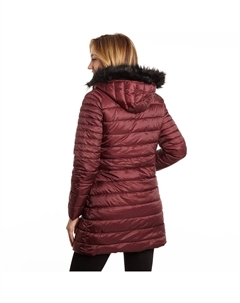 Куртка-пуховик с капюшоном из искусственного меха больших размеров, красный Excelled