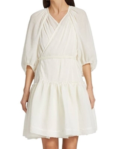 Платье с запахом и объемными рукавами Ecru 3.1 phillip lim