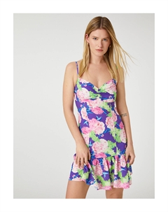 Мини-платье с бретелями и деталями окна, разноцветный Koton