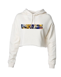 Женский укороченный пуловер с капюшоном The Wild Collective светло-коричневого цвета Golden State Warriors 2022/23 City Edition Unbranded