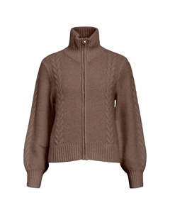 Свитер Nete full zip, коричневый Object