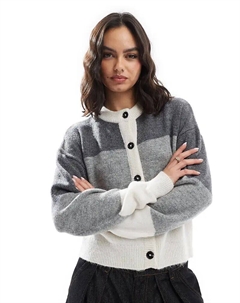 Кардиган с круглым вырезом и цветными блоками в разноцветном градиенте Asos design