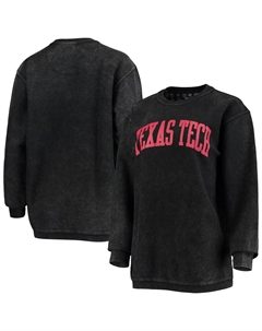 Женский свитшот Pressbox Black Texas Tech Red Raiders с удобным шнурком в винтажном стиле, базовый пуловер с аркой Unbranded
