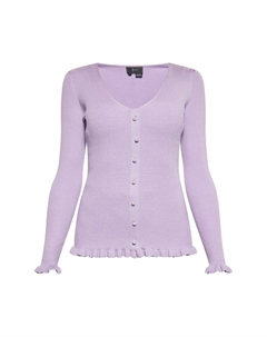 Вязаный кардиган Knit Cardigan, сиреневый Faina