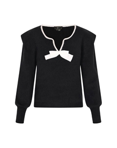 Тонкий вязаный свитер Sweater, черный Faina