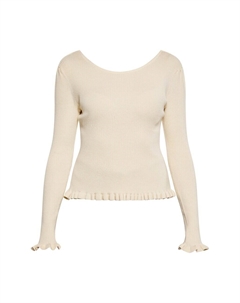 Тонкий вязаный свитер Sweater, слоновая кость Faina