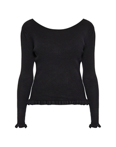 Тонкий вязаный свитер Sweater, черный Faina