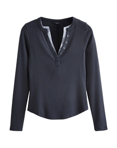 Лонгслив Shirt, темно-синий Next