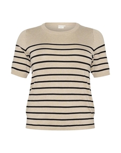 Тонкий вязаный свитер Sweater Lizzy, бежевый Kaffe curve