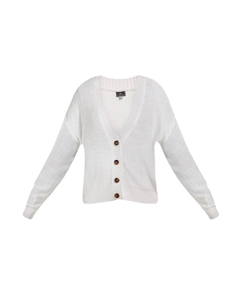 Вязаный кардиган Knit Cardigan, белый Dreimaster