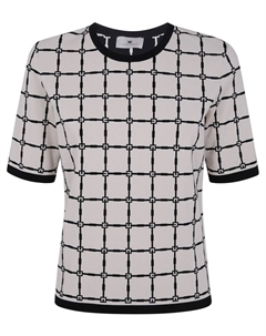 Жаккардовая футболка с рисунком, розовый Elisabetta franchi