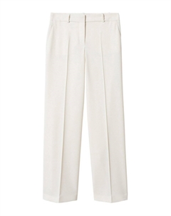 Брюки Regular Pleated Pants, кремовый Mango