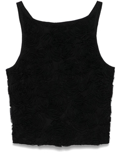 Сетчатый топ с цветочным принтом, черный Rotate birger christensen