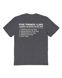 Мужская футболка Duke & Sons Five Things Dog с рисунком ко Дню отца, цвет Dark Heather Colab89 by threadless